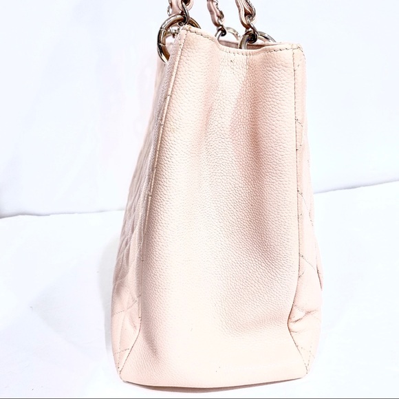 Chanel Blush Pink Quilted Caviar Leather Grand Shopping Tote - Picture 5 of 15